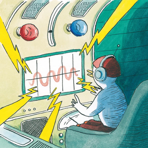 A astronauta Fabi está a recolher lixo espacial.