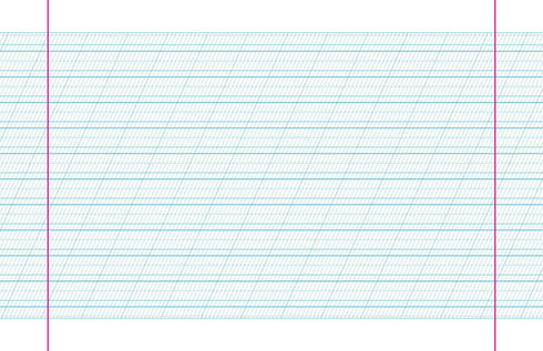 Calligraphy notebook-template. Standard size of the graphic grid