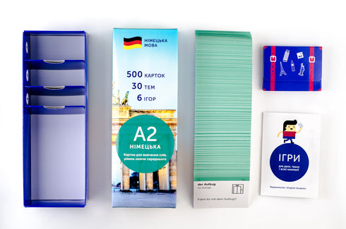 Flashcards de vocabulário, nível intermediário inferior. Alemão A2