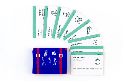 Flashcards de vocabulário, nível intermediário inferior. Alemão A2