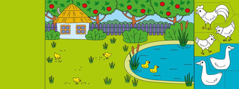 Розфарбовуємо, вирізаємо, клеїмо. Хто пасеться на лузі?