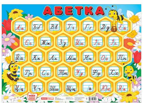 Плакат. Абетка. Соти. (прописна)