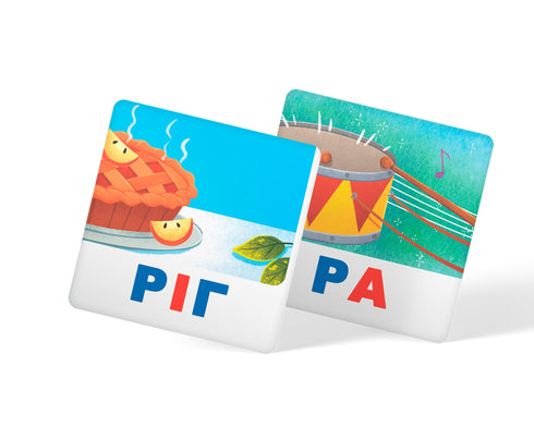 Розумні картки. Читаємо по складах. 30 карток