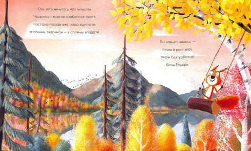 Duas esquilos e uma pinha do galho