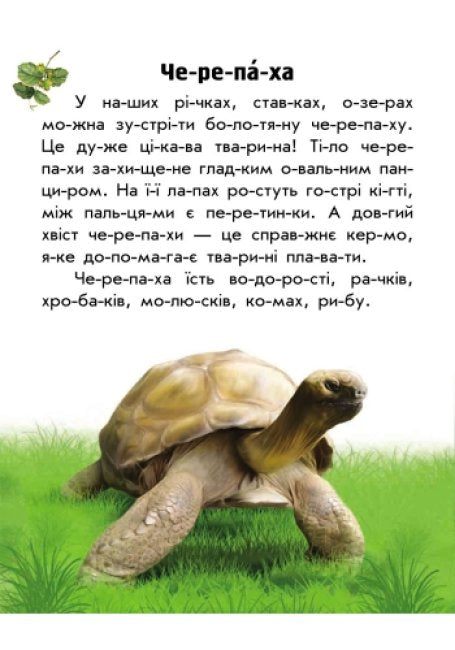 Моя Україна. Читаємо по складах: Тваринний світ річок і морів