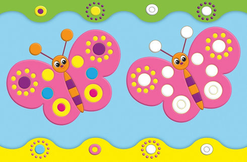 Adesivos de desenvolvimento para bebês. Borboleta