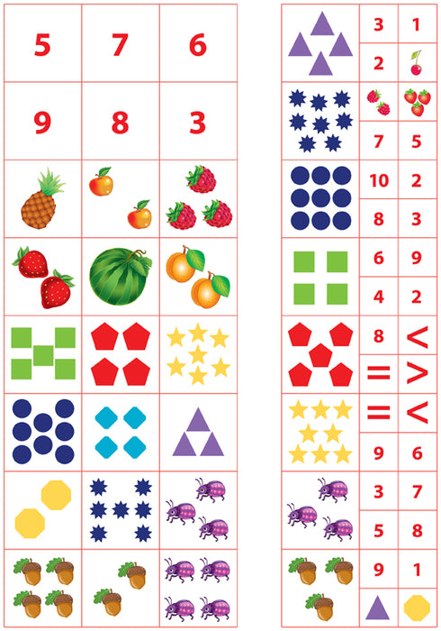 exercitador pré-escolar. Aprendemos a contar